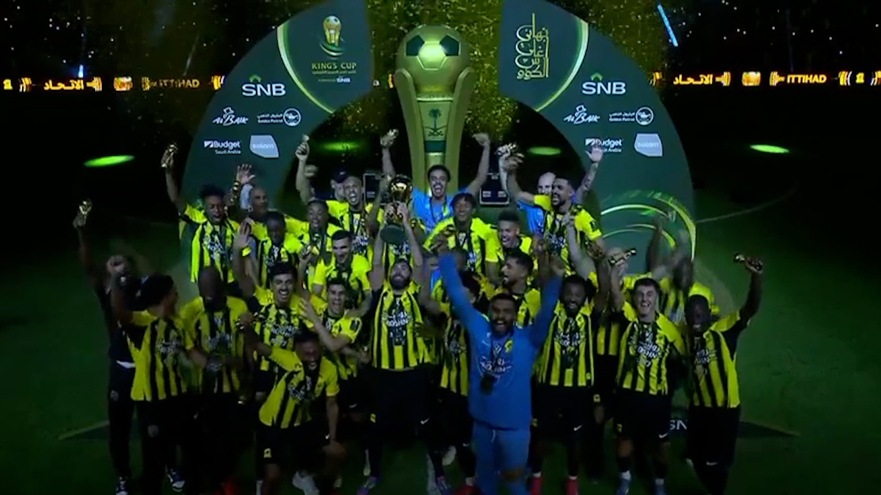 <span>جشن قهرمانی الاتحاد در جام حذفی عربستان</span>